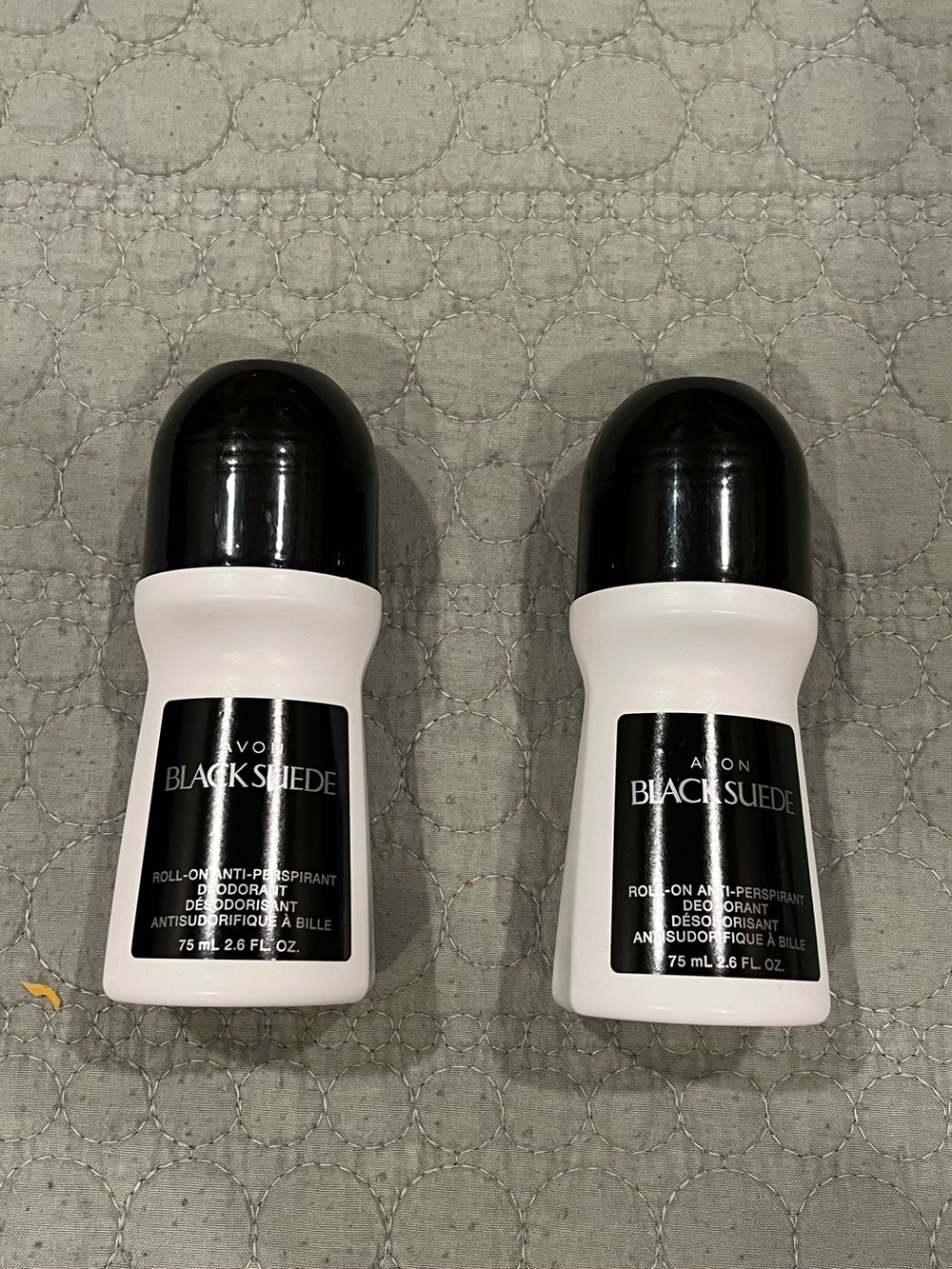 Black Suede- Roll-On Deodorant - White & Black